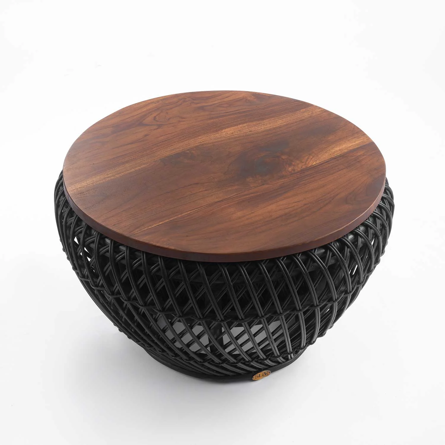 NELLY COFFEE TABLE RATTAN BLACK Thumbnail