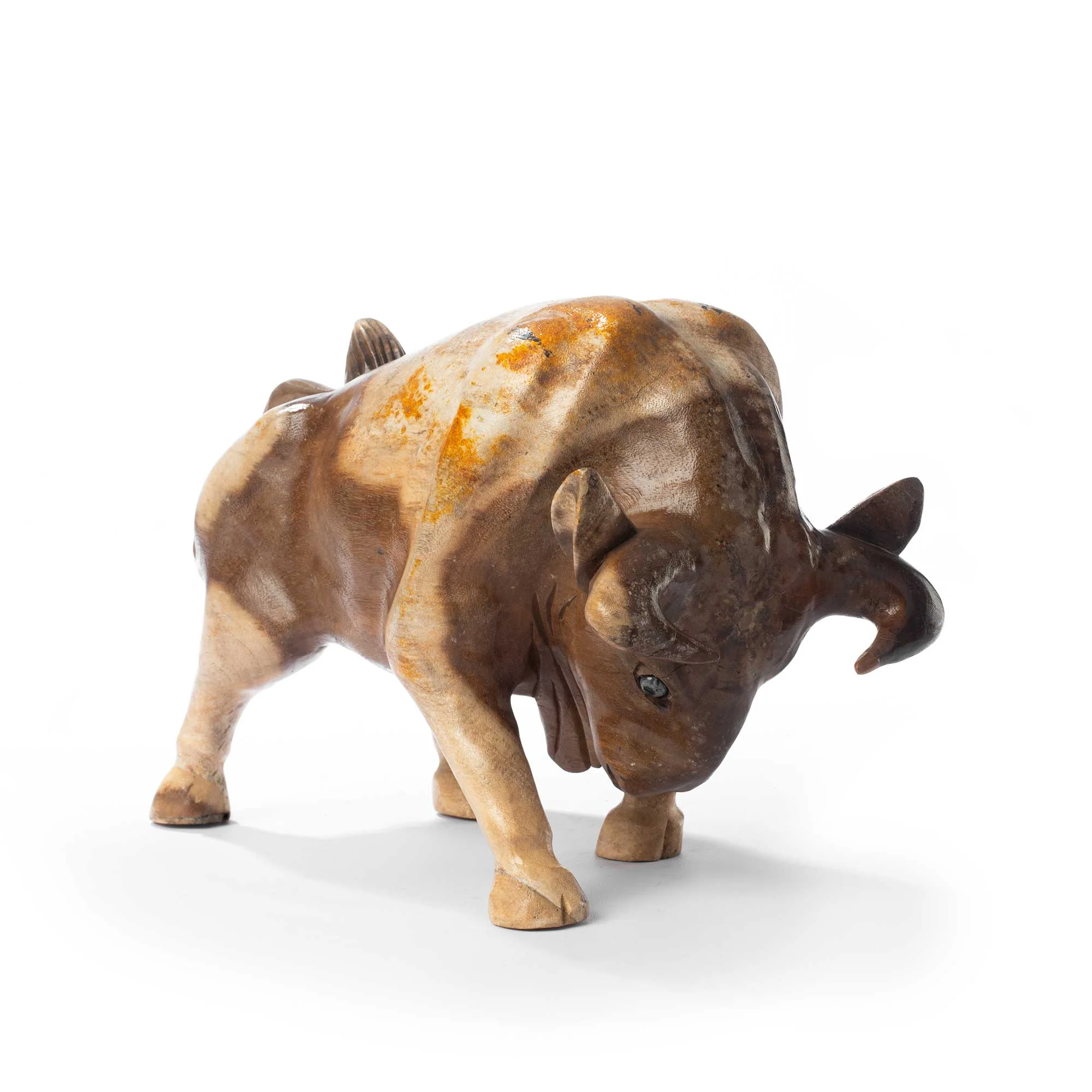 Carved Bull Sculpture Thumbnail