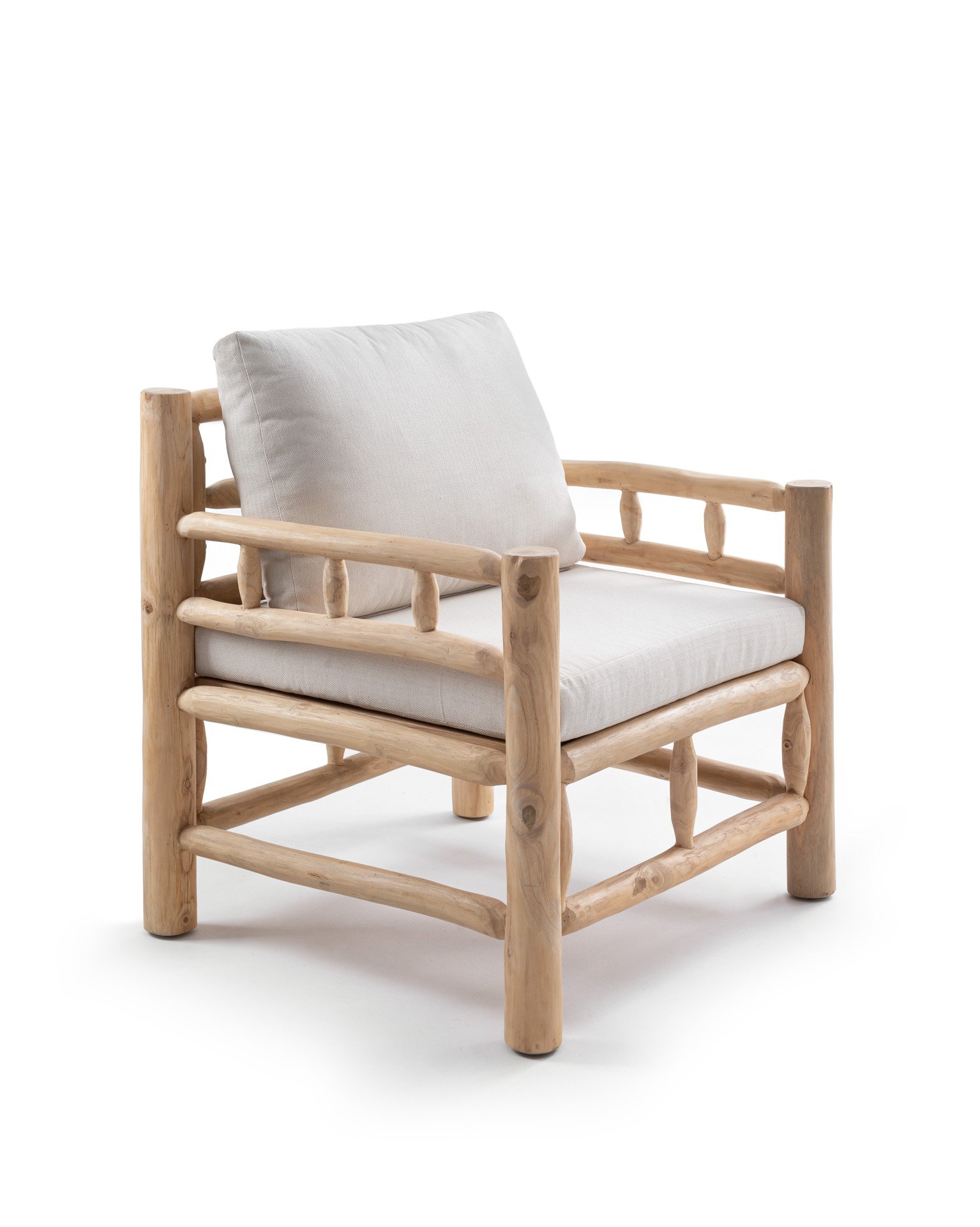 Nuriel teak brach set with cushion Thumbnail