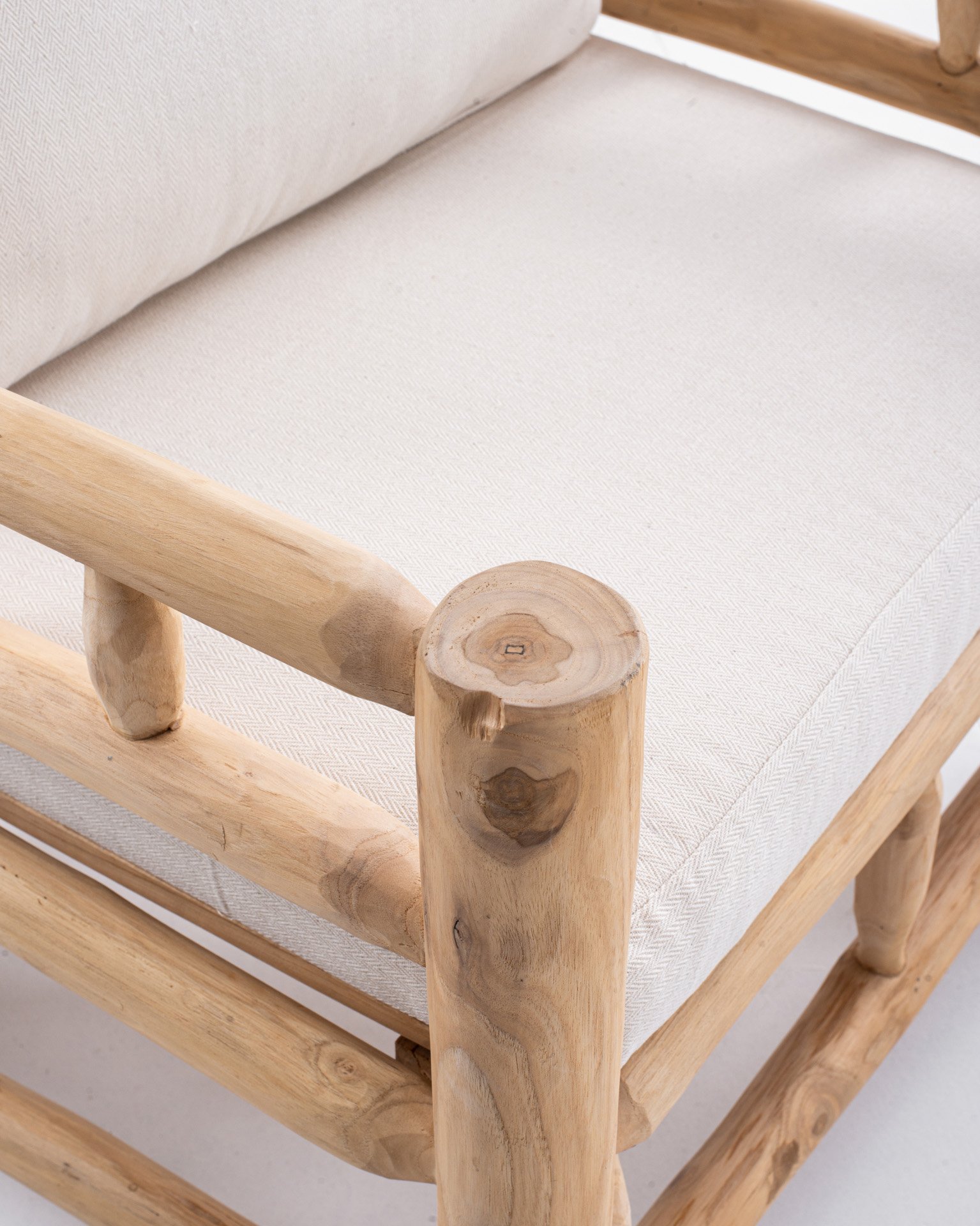 Nuriel teak brach set with cushion Thumbnail