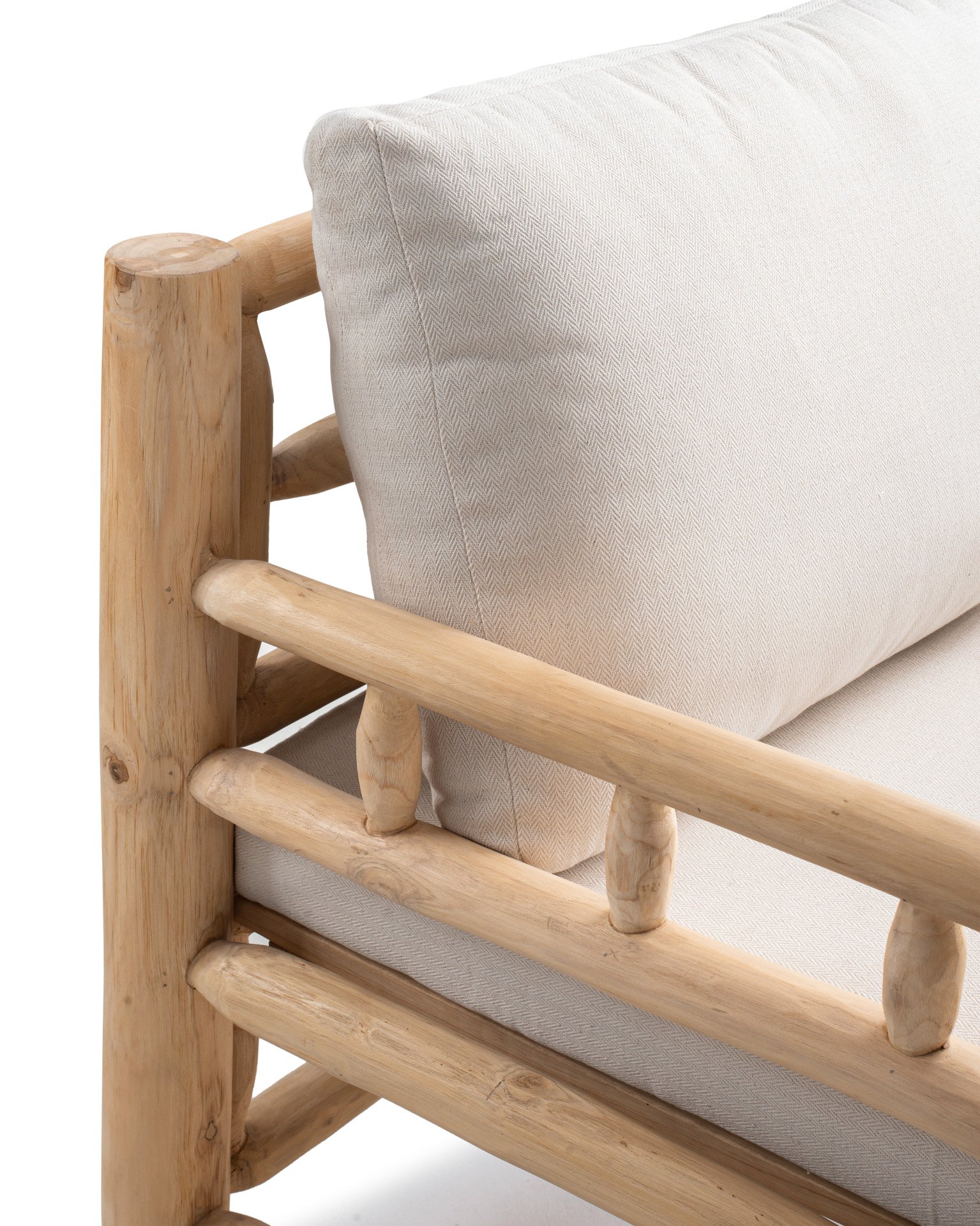 Nuriel teak brach set with cushion Thumbnail
