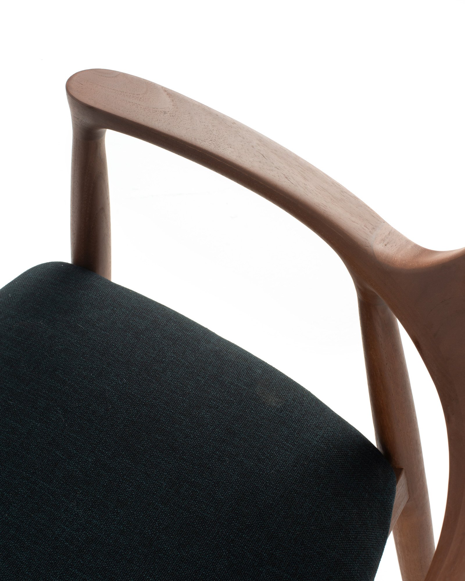 Heroshima Dining Chair - Cushion Seat Walnut Thumbnail