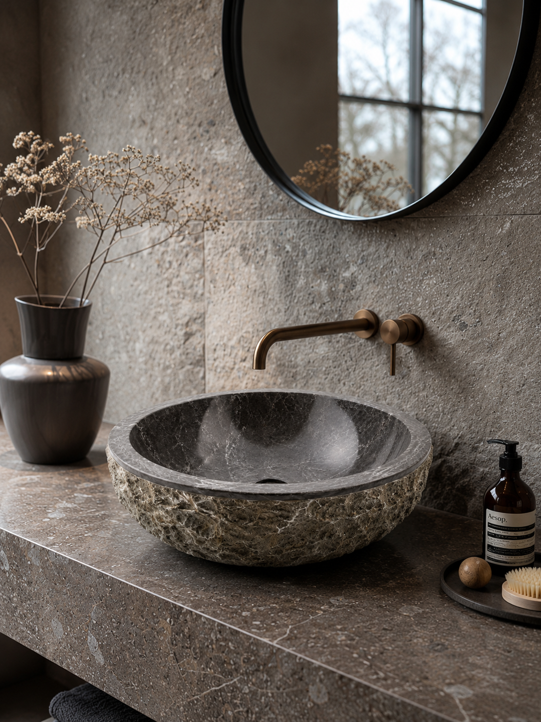 MARBLE SINK ROUND MARMO BL NL Thumbnail