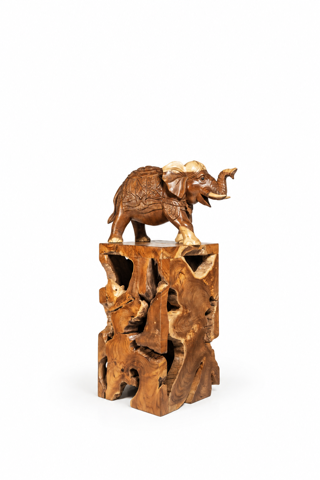 ROOT TEAK WOOD SIDE TABLE Thumbnail