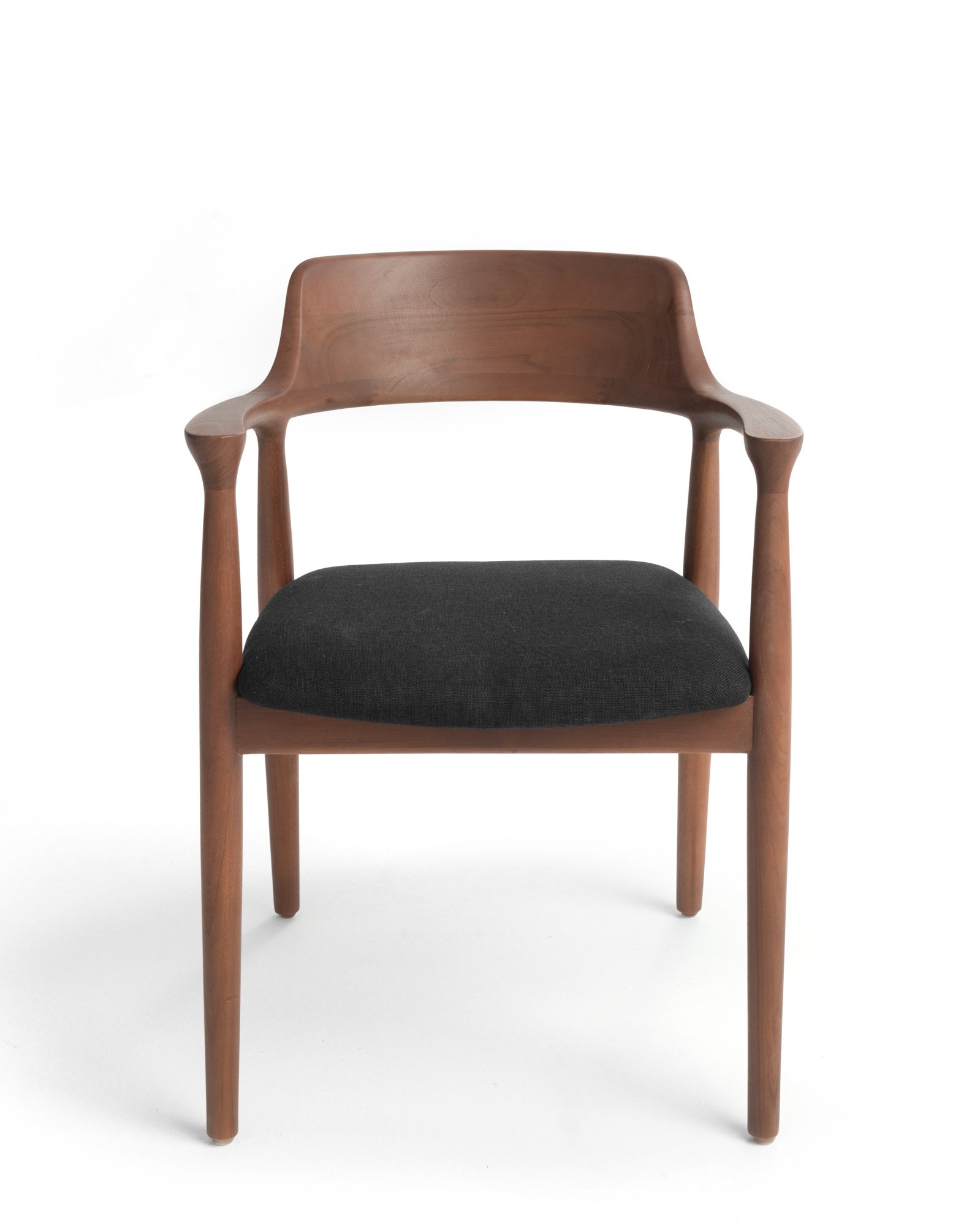 Heroshima Dining Chair - Cushion Seat Walnut